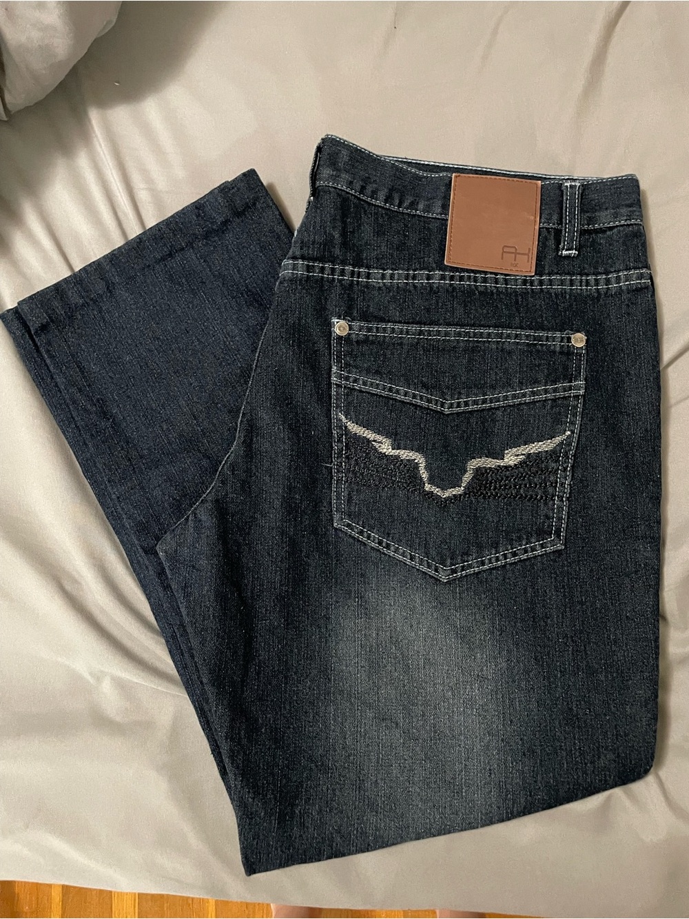 ROK faded dark wash bootcut jeans